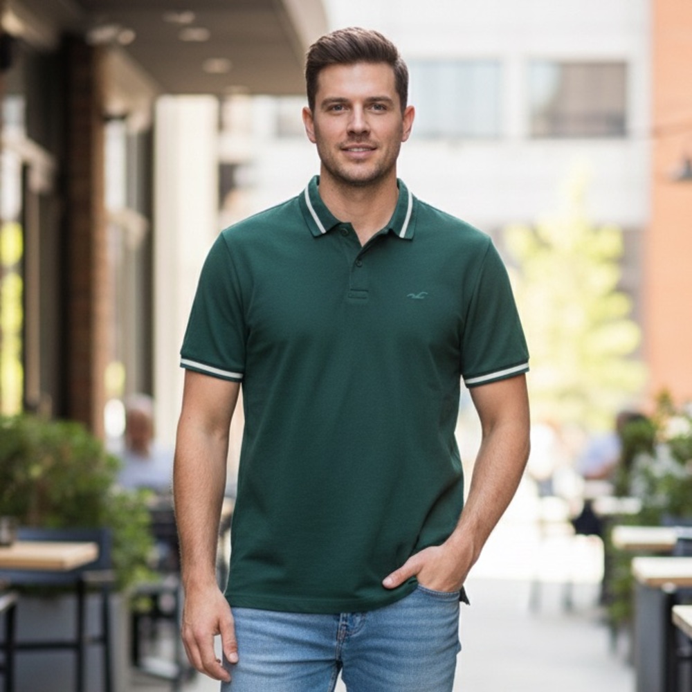 Hollister Dark Green Polo Shirt
5